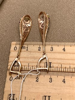 *Серьги цв Красное арт. 02-3678-00-295-1110-46-154 (вес 5,08 г) - фото 343253 *Серьги цв Красное арт. 02-3678-00-295-1110-46-154 (вес 5,08 г) - фото 343253