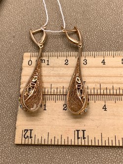 *Серьги цв Красное арт. 02-3678-00-295-1110-46-154 (вес 5,08 г) - фото 343254 *Серьги цв Красное арт. 02-3678-00-295-1110-46-154 (вес 5,08 г) - фото 343254