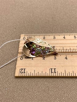 *Брошь цв Красное арт. 04-0150-00-248-1110-46-988 (вес 3,35 г) - фото 343272