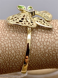 *Кольцо р.18 Орхидея Фианит, Эмаль цв Лимонное арт. 01-5039-00-401-1130-48-839 (вес 2,49 г) - фото 343304 *Кольцо р.18 Орхидея Фианит, Эмаль цв Лимонное арт. 01-5039-00-401-1130-48-839 (вес 2,49 г) - фото 343304