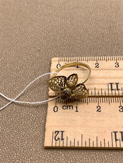 *Кольцо р.18 Орхидея Фианит, Эмаль цв Лимонное арт. 01-5039-00-401-1130-48-839 (вес 2,49 г) - фото 343308 *Кольцо р.18 Орхидея Фианит, Эмаль цв Лимонное арт. 01-5039-00-401-1130-48-839 (вес 2,49 г) - фото 343308