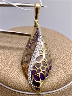 *Подвеска Белый Фианит цв Лимонное арт. 03-2621-00-401-1130-48-315 (вес 1,96 г) - фото 343313 *Подвеска Белый Фианит цв Лимонное арт. 03-2621-00-401-1130-48-315 (вес 1,96 г) - фото 343313