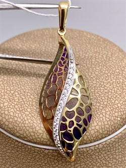 *Подвеска Белый Фианит цв Лимонное арт. 03-2621-00-401-1130-48-315 (вес 1,96 г) - фото 343314 *Подвеска Белый Фианит цв Лимонное арт. 03-2621-00-401-1130-48-315 (вес 1,96 г) - фото 343314