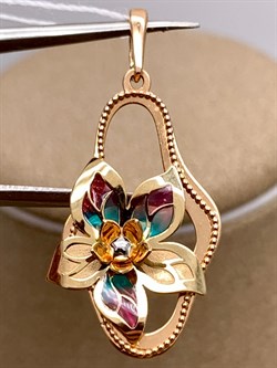 *Подвеска Эмаль цв Красное и Лимонное арт. 03-2711-00-000-1113-48-174 (вес 1,48 г) - фото 343387 *Подвеска Эмаль цв Красное и Лимонное арт. 03-2711-00-000-1113-48-174 (вес 1,48 г) - фото 343387