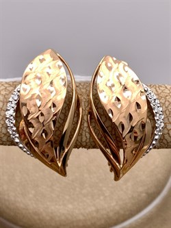 *Серьги Белый Фианит цв Красное арт. 02-3753-00-401-1110-03-940 (вес 2,88 г) - фото 343440