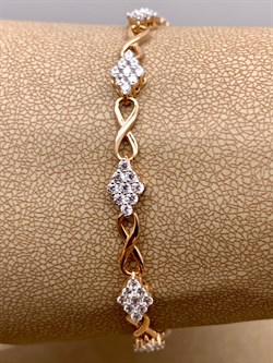 *Браслет р.19 Белый Фианит цв Красное ИДЕТ НА ЗАПЯСТЬЕ 17 СМ.арт. 05-0506-00-401-1110-24-418 (вес 7,66 г) - фото 343467 *Браслет р.19 Белый Фианит цв Красное ИДЕТ НА ЗАПЯСТЬЕ 17 СМ.арт. 05-0506-00-401-1110-24-418 (вес 7,66 г) - фото 343467