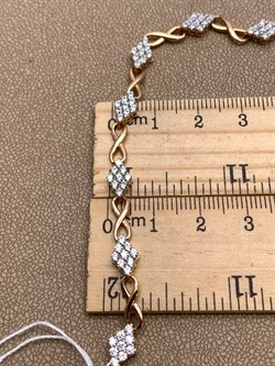 *Браслет р.19 Белый Фианит цв Красное ИДЕТ НА ЗАПЯСТЬЕ 17 СМ.арт. 05-0506-00-401-1110-24-418 (вес 7,66 г) - фото 343470 *Браслет р.19 Белый Фианит цв Красное ИДЕТ НА ЗАПЯСТЬЕ 17 СМ.арт. 05-0506-00-401-1110-24-418 (вес 7,66 г) - фото 343470