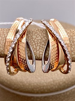 *Серьги Белый Фианит цв Красное арт. 02-4031-00-401-1110-48-961 вес 3,35 г - фото 343612 *Серьги Белый Фианит цв Красное арт. 02-4031-00-401-1110-48-961 вес 3,35 г - фото 343612