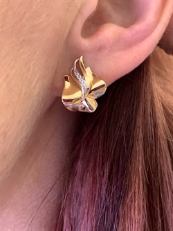 *Серьги Белый Фианит цв Красное арт. 02-3878-00-401-1110-48-243 вес 3,03 г - фото 343626