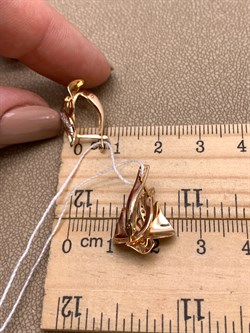 *Серьги Белый Фианит цв Красное арт. 02-3878-00-401-1110-48-243 вес 3,03 г - фото 343629