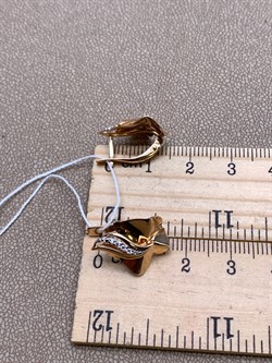 *Серьги Белый Фианит цв Красное арт. 02-3878-00-401-1110-48-243 вес 3,03 г - фото 343630