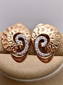 *Серьги Белый Фианит цв Красное арт. 02-3772-00-401-1110-23-364 (вес 3,65 г) - фото 343643 *Серьги Белый Фианит цв Красное арт. 02-3772-00-401-1110-23-364 (вес 3,65 г) - фото 343643