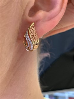 *Серьги Белый Фианит цв Лимонное арт. 02-3754-00-401-1130-32-396 (вес 3,28 г) - фото 343840 *Серьги Белый Фианит цв Лимонное арт. 02-3754-00-401-1130-32-396 (вес 3,28 г) - фото 343840