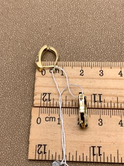 *Серьги Белый Фианит цв Лимонное арт. 02-4300-00-501-1130-38-563 (вес 3,52 г) - фото 343849