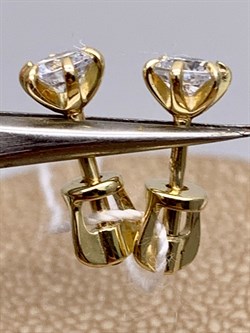 *Пусеты Белый Фианит цв Лимонное арт. 02-2082-00-401-1130-03-282 (вес 1,3 г) - фото 343878 *Пусеты Белый Фианит цв Лимонное арт. 02-2082-00-401-1130-03-282 (вес 1,3 г) - фото 343878