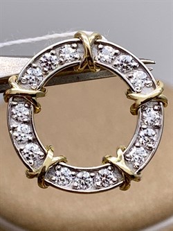 *Подвеска Белый Фианит цв Лимонное арт. 03-3107-00-501-1130-38-959 (вес 2,5 г) - фото 343938