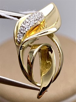 *Подвеска Каллы Белый Фианит цв Лимонное арт. 03-2936-00-401-1130-23-543 (вес 2,19 г) - фото 343964 *Подвеска Каллы Белый Фианит цв Лимонное арт. 03-2936-00-401-1130-23-543 (вес 2,19 г) - фото 343964