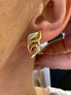 *Серьги Каллы Белый Фианит цв Лимонное арт. 02-4280-00-401-1130-23-136 (вес 4,89 г) - фото 343982 *Серьги Каллы Белый Фианит цв Лимонное арт. 02-4280-00-401-1130-23-136 (вес 4,89 г) - фото 343982