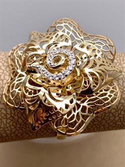 *Кольцо р.18,5 Белый Фианит цв Лимонное арт. 01-4841-00-401-1130-48-270 (вес 3,58 г) - фото 343999