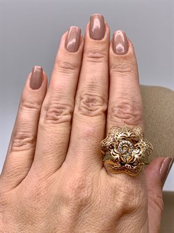 *Кольцо р.18,5 Белый Фианит цв Лимонное арт. 01-4841-00-401-1130-48-270 (вес 3,58 г) - фото 344002