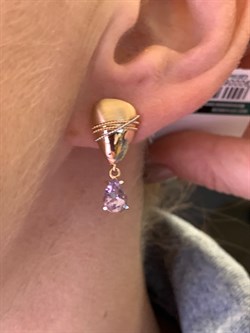*Серьги Аметист цв Красное и Белое арт. 02-3999-00-203-1111-46-501 (вес 3,6 г) - фото 344110 *Серьги Аметист цв Красное и Белое арт. 02-3999-00-203-1111-46-501 (вес 3,6 г) - фото 344110