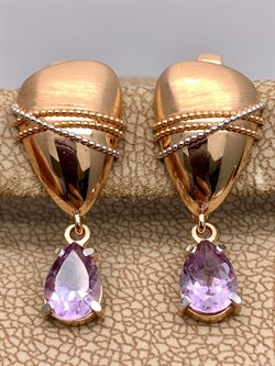 *Серьги Аметист цв Красное и Белое арт. 02-3999-00-203-1111-46-501 (вес 3,6 г) - фото 344111 *Серьги Аметист цв Красное и Белое арт. 02-3999-00-203-1111-46-501 (вес 3,6 г) - фото 344111