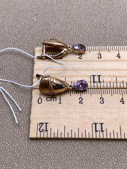 *Серьги Аметист цв Красное и Белое арт. 02-3999-00-203-1111-46-501 (вес 3,6 г) - фото 344114 *Серьги Аметист цв Красное и Белое арт. 02-3999-00-203-1111-46-501 (вес 3,6 г) - фото 344114