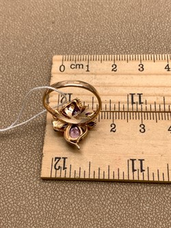 *Кольцо р.17,5 Аметист цв Красное арт. 01-5149-00-203-1110-57-121 (вес 3,23 г) - фото 344142