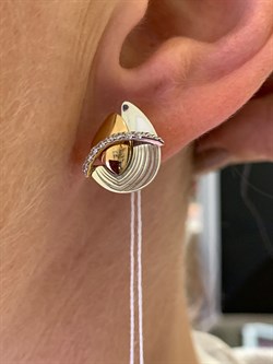 *Серьги Белый Фианит цв Красное и Белое арт. 02-3967-00-401-1111-65-390 (вес 3,16 г) - фото 344282 *Серьги Белый Фианит цв Красное и Белое арт. 02-3967-00-401-1111-65-390 (вес 3,16 г) - фото 344282