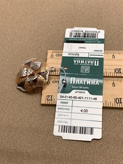 *Брошь Белый Фианит цв Красное и Белое арт. 04-0140-00-401-1111-48-985 (вес 4 г) - фото 344294 *Брошь Белый Фианит цв Красное и Белое арт. 04-0140-00-401-1111-48-985 (вес 4 г) - фото 344294