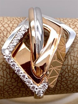 *Кольцо р.17 Белый Фианит цв Красное, Лимонное арт. 01-5125-00-401-1113-48-203 (вес 2,73 г) - фото 344392 *Кольцо р.17 Белый Фианит цв Красное, Лимонное арт. 01-5125-00-401-1113-48-203 (вес 2,73 г) - фото 344392