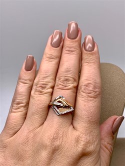 *Кольцо р.17 Белый Фианит цв Красное, Лимонное арт. 01-5125-00-401-1113-48-203 (вес 2,73 г) - фото 344395 *Кольцо р.17 Белый Фианит цв Красное, Лимонное арт. 01-5125-00-401-1113-48-203 (вес 2,73 г) - фото 344395