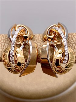 *Серьги Белый Фианит цв Красное и Лимонное арт. 02-4112-00-401-1113-48-825 (вес 3,76 г) - фото 344425 *Серьги Белый Фианит цв Красное и Лимонное арт. 02-4112-00-401-1113-48-825 (вес 3,76 г) - фото 344425