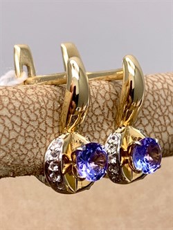 *Серьги Танзанит цв Лимонное арт. 20991955-089 (вес 3,03 г) - фото 344540