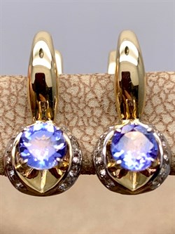 *Серьги Танзанит цв Лимонное арт. 20991955-089 (вес 3,03 г) - фото 344542