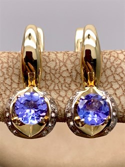 *Серьги Танзанит цв Лимонное арт. 20991955-089 (вес 3,03 г) - фото 344543