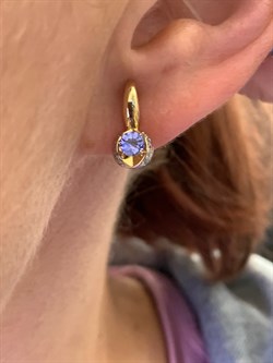 *Серьги Танзанит цв Лимонное арт. 20991955-089 (вес 3,03 г) - фото 344544