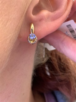 *Серьги Танзанит цв Лимонное арт. 20991955-089 (вес 3,03 г) - фото 344545