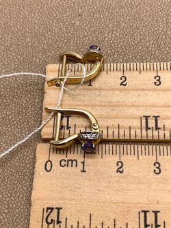 *Серьги Танзанит цв Лимонное арт. 20991955-089 (вес 3,03 г) - фото 344547