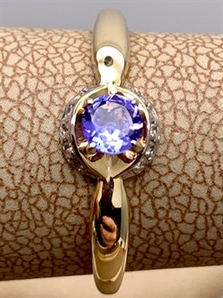 *Кольцо р.18 Танзанит цв Лимонное арт. 10991955-088 (вес 1,62 г) - фото 344552