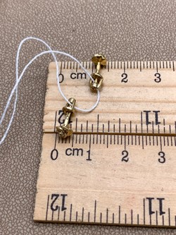 *Пусеты Белый Бр цв Лимонное арт. 281 24-3371-857 (вес 1,38 г) - фото 344603