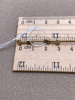 *Пусеты Белый Бр цв Лимонное арт. 281 24-3371-857 (вес 1,38 г) - фото 344604