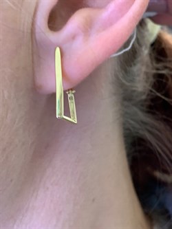 *Серьги цв Лимонное арт. 2004688-300 (вес 2,23 г) - фото 344640