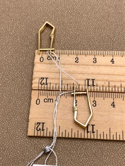 *Серьги цв Лимонное арт. 20004787-702 (вес 2,6 г) - фото 344649