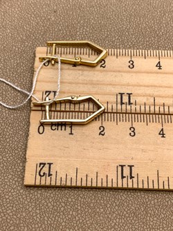 *Серьги цв Лимонное арт. 20004787-702 (вес 2,6 г) - фото 344650