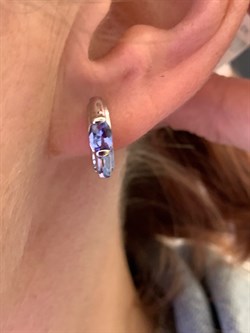 *Серьги Танзанит цв Белое арт. 20990272-225 (вес 2,8 г) - фото 344662