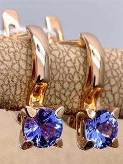 *Серьги Танзанит цв Красное арт. 20991058-367 (вес 3,01 г) - фото 344683