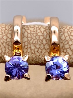 *Серьги Танзанит цв Красное арт. 20991058-367 (вес 3,01 г) - фото 344685