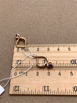 *Серьги Танзанит цв Красное арт. 20991058-367 (вес 3,01 г) - фото 344687