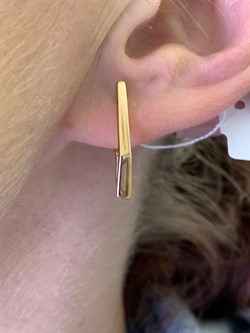 *Серьги цв Красное арт. 20004787-664 (вес 2,72 г) - фото 344793